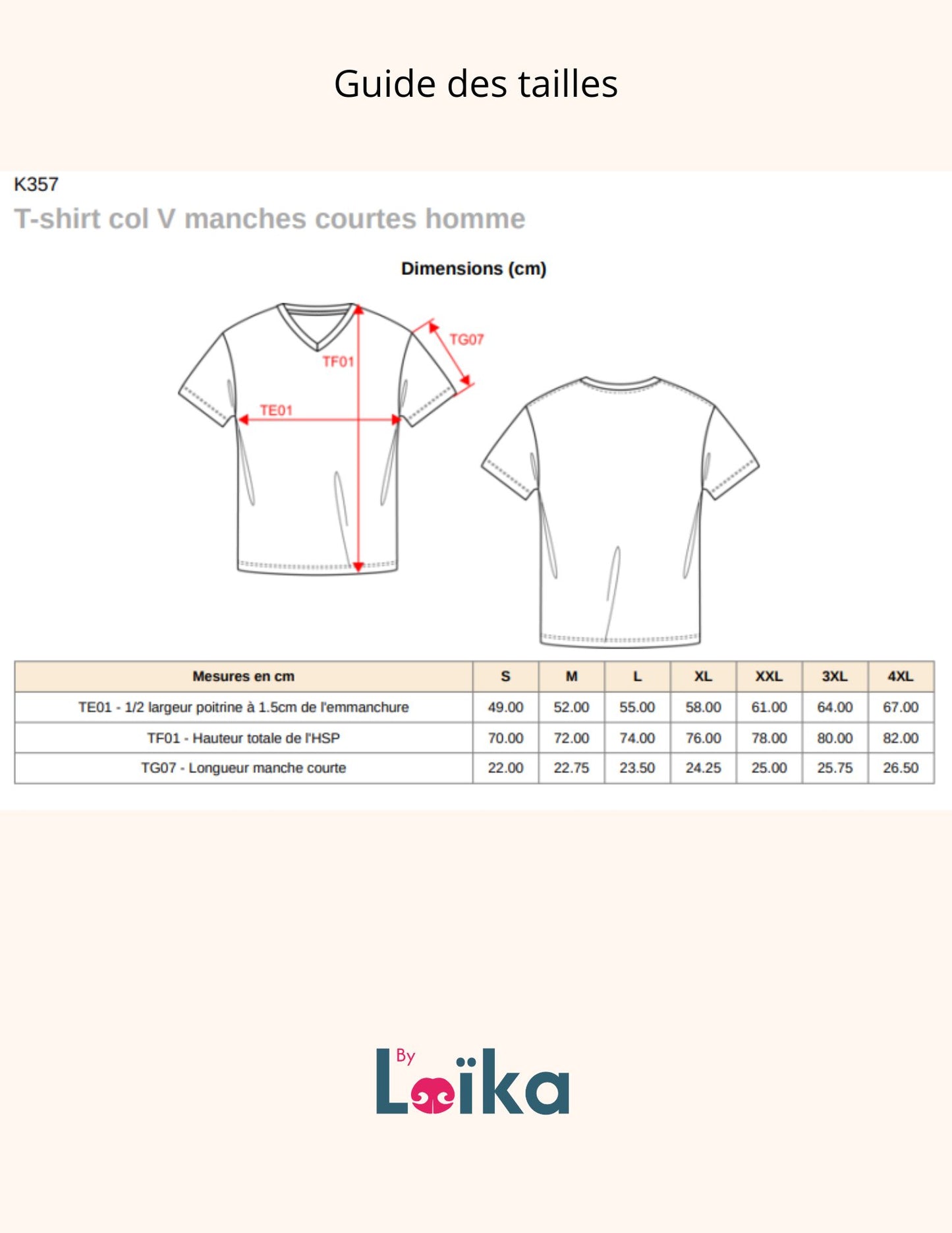 Tee-shirt col V - Homme