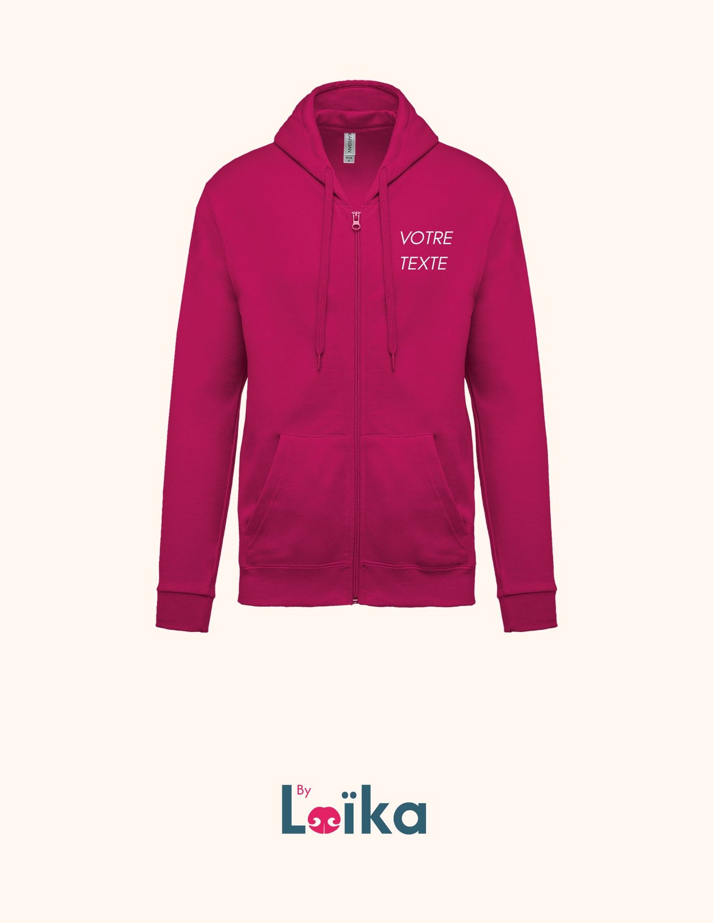 Sweat zip à personnaliser