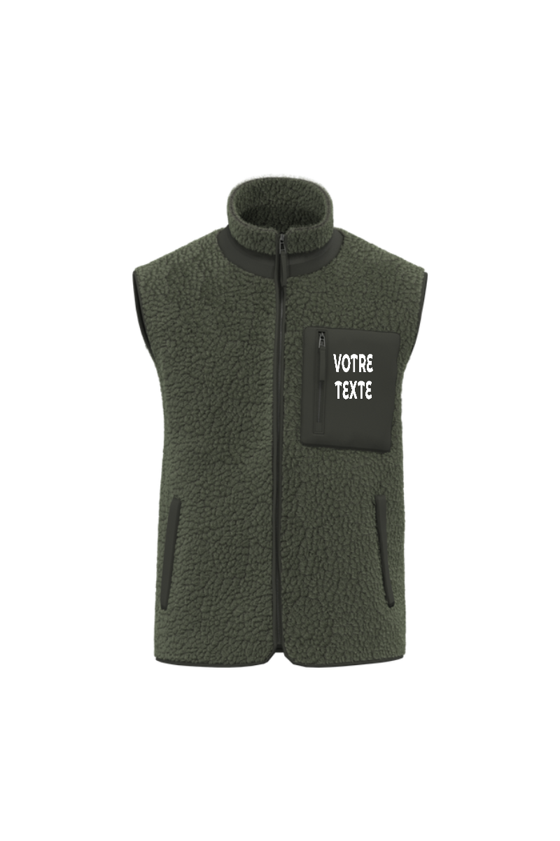 Bodywarmer en Sherpa personnalisable unisexe