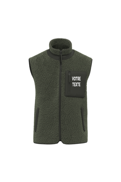 Bodywarmer en Sherpa personnalisable unisexe