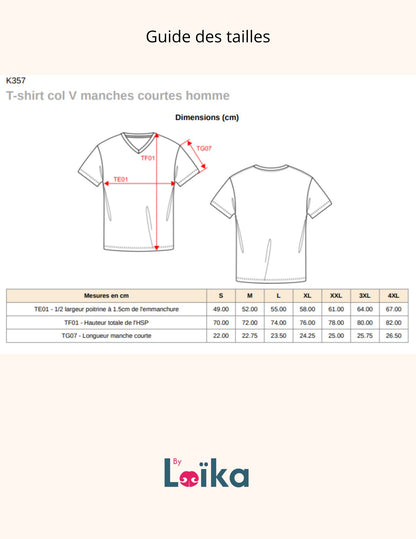 Tee-shirt col V - Homme