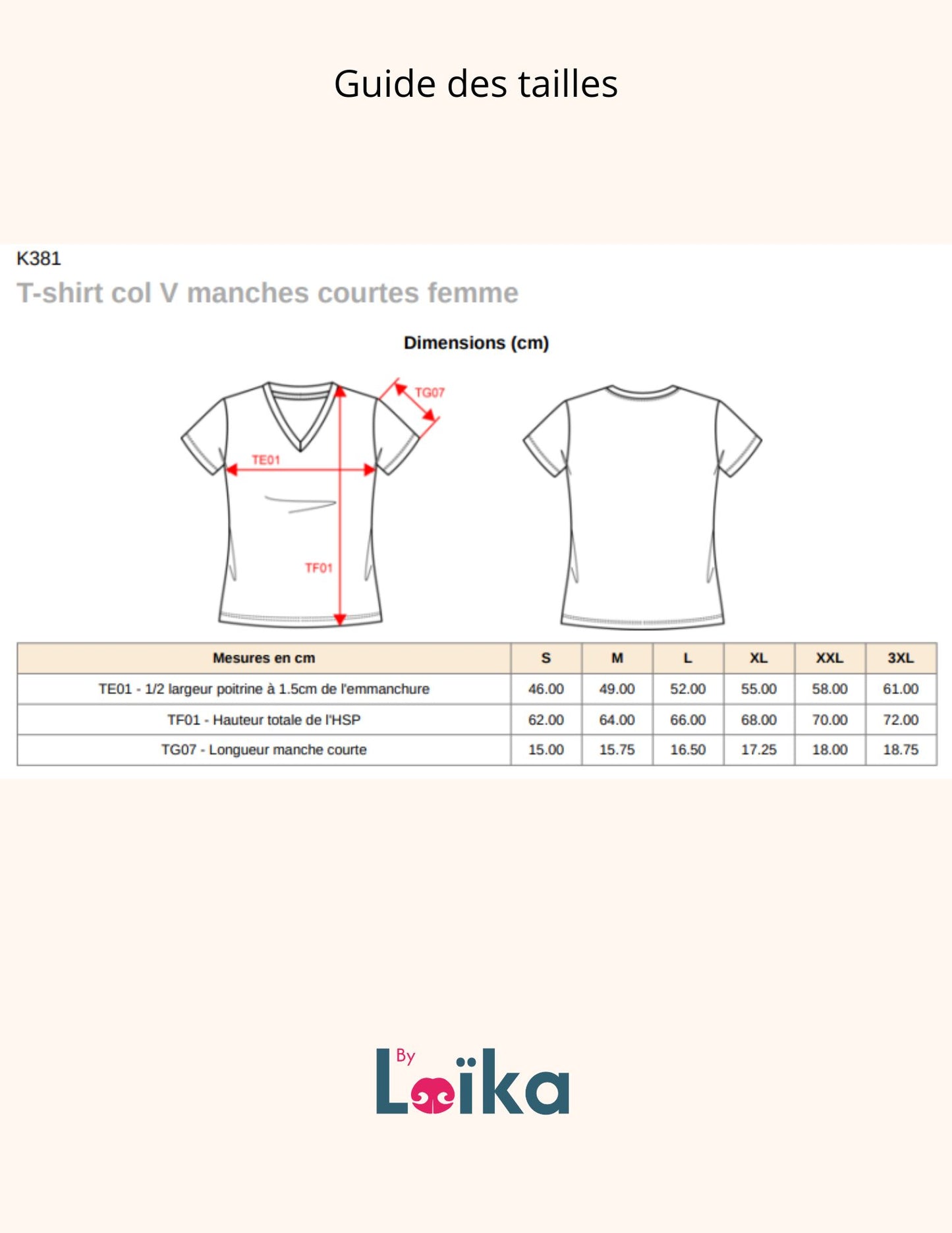 Tee-shirt col V - Femme