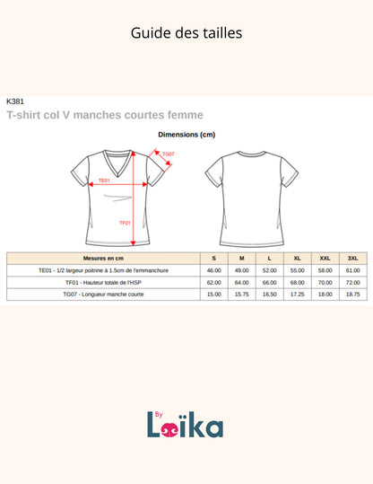 Tee-shirt col V - Femme