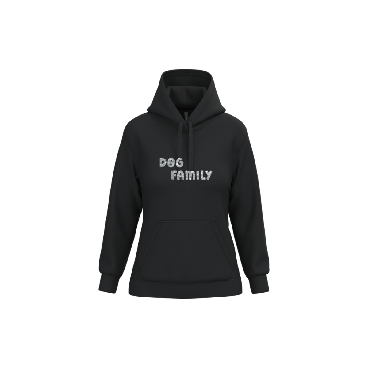 Sweat DOG FAMILY Pailleté Argent
